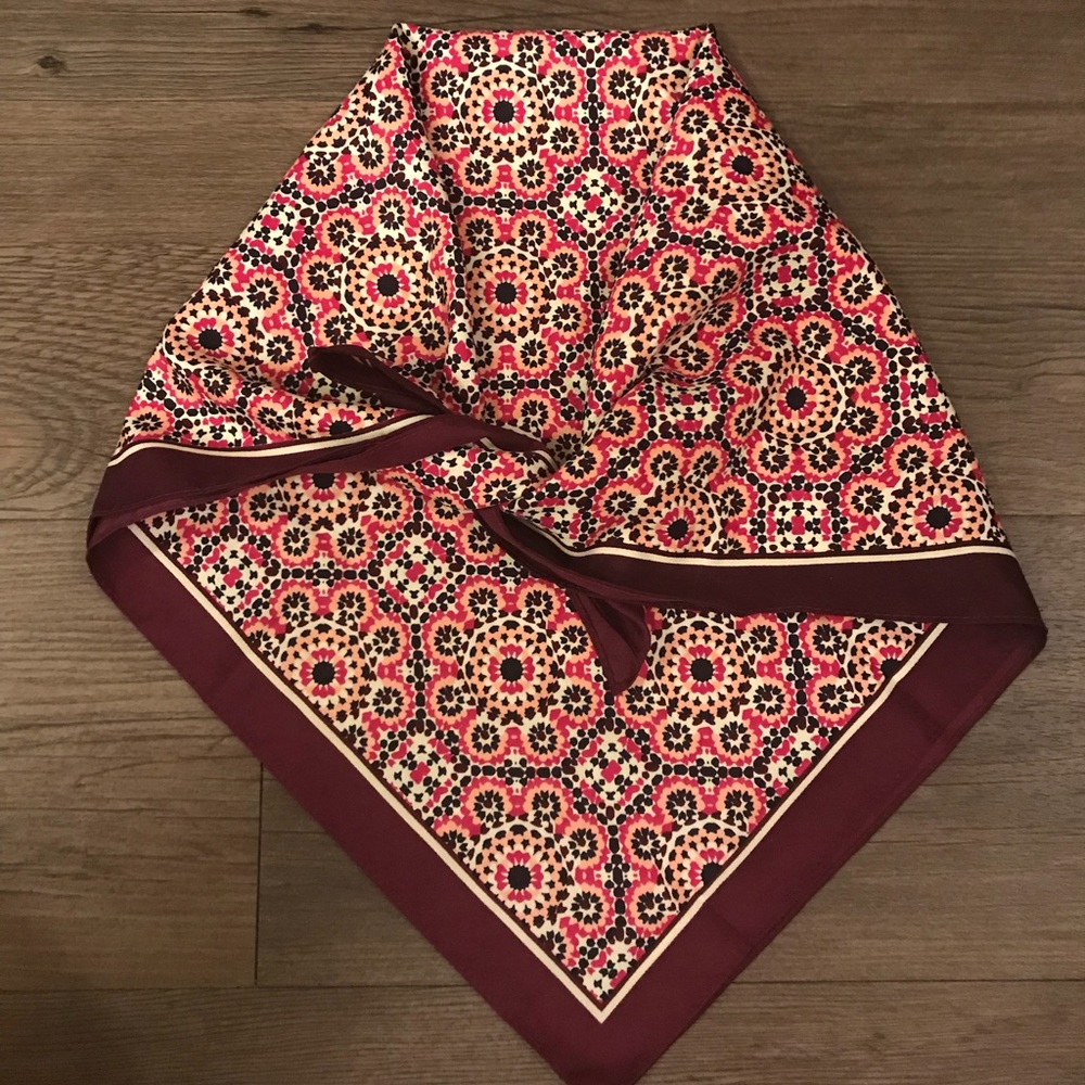 J Crew Patterned Silky Scarf